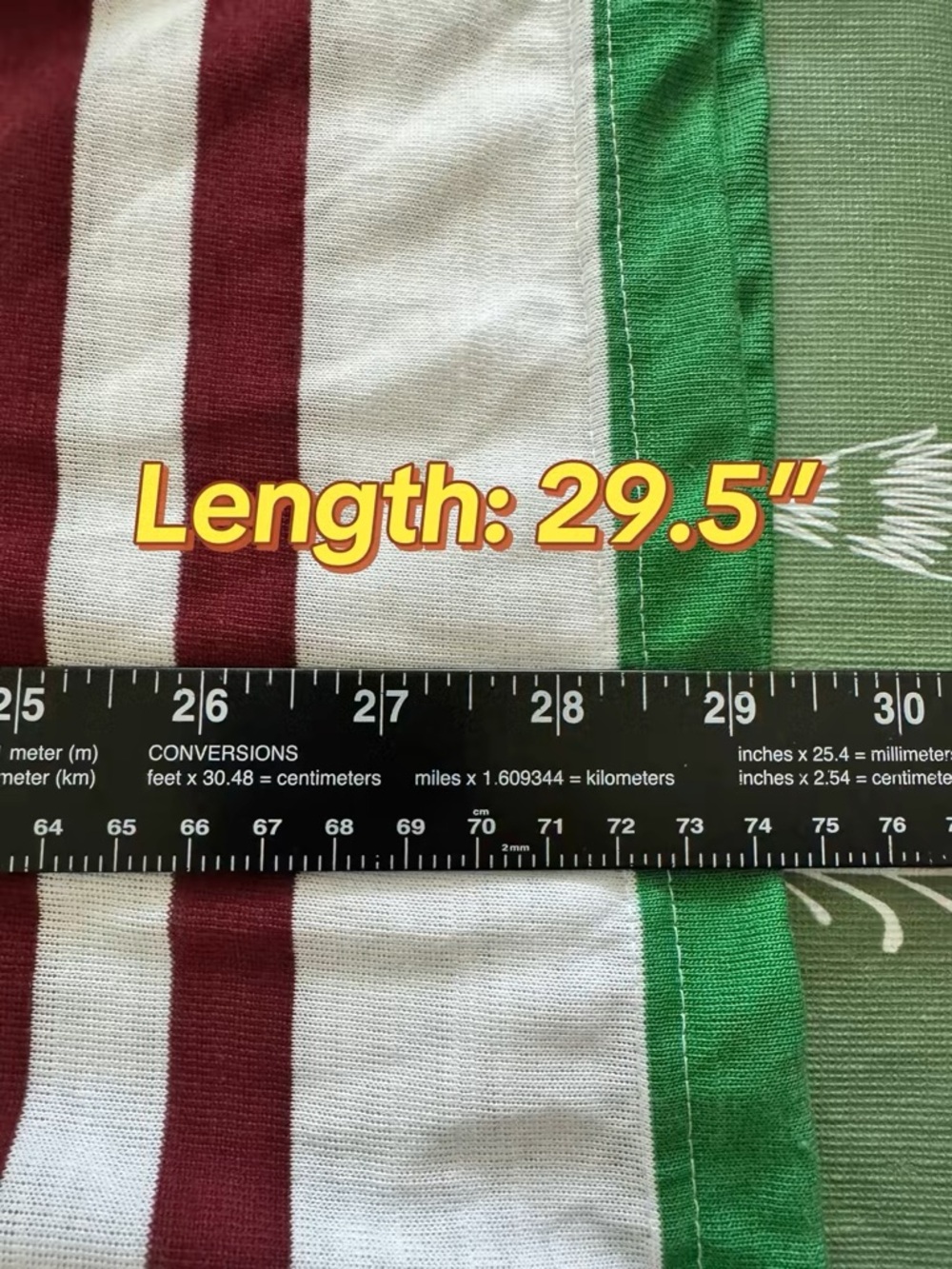 Pacific Polo Club Men’s XL Polo Shirt Striped Green Maroon White Cotton Blend - Picture 10 of 10